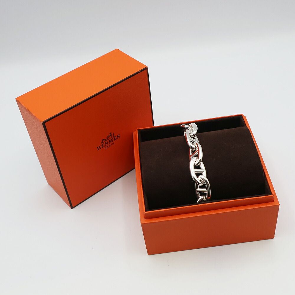 Hermes Chaine D'ancre TGM Bracelet Silver Chain — view 8