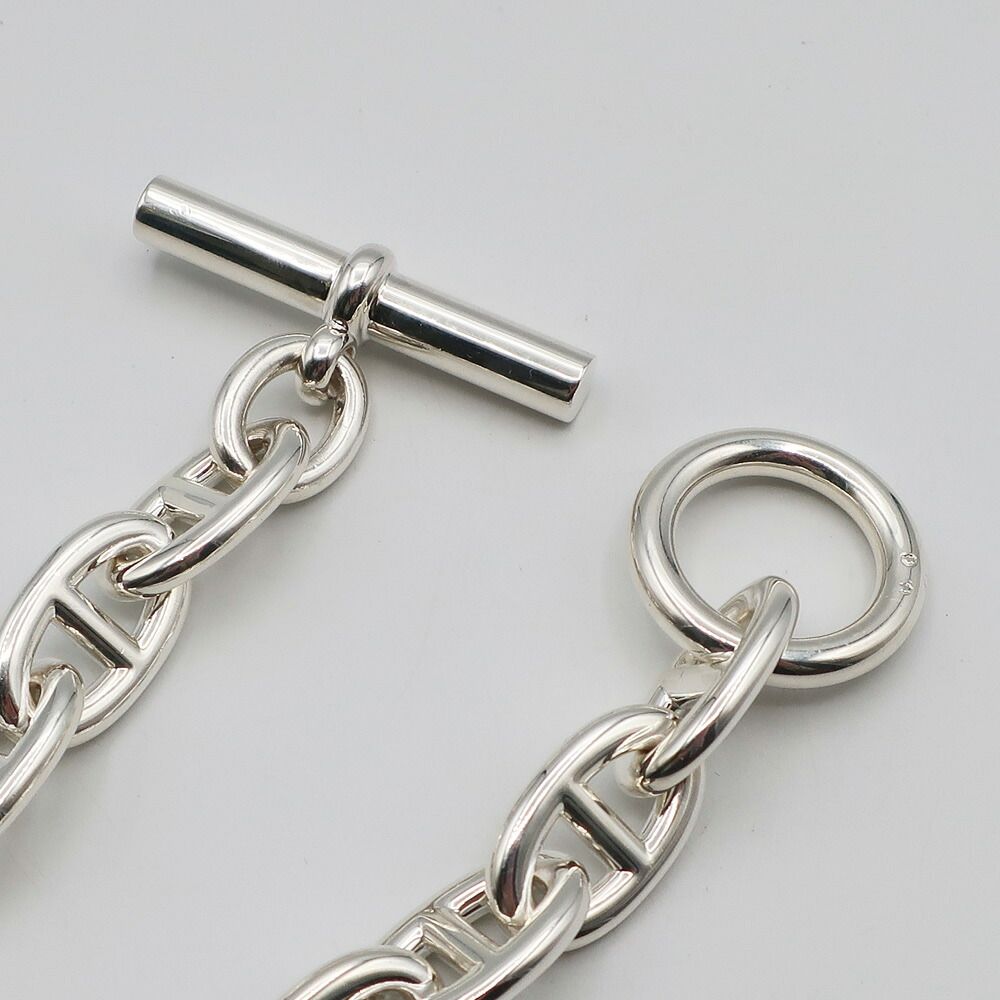 Hermes Chaine D'ancre TGM Bracelet Silver Chain — view 5