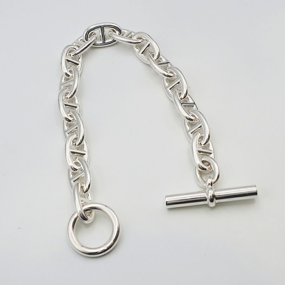 Hermes Chaine D'ancre TGM Bracelet Silver Chain — view 7