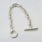 Hermes Chaine D'ancre TGM Bracelet Silver Chain — view 7