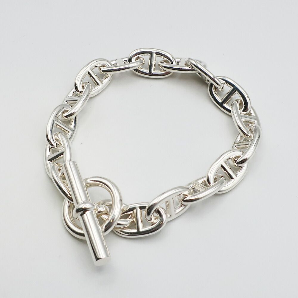 Hermes Chaine D'ancre TGM Bracelet Silver Chain — view 2
