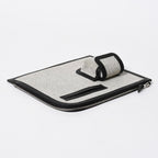 Hermes Cargo Pocket Zip Pouch Toile H Veau Black Ecru Silver — view 8