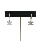 Celine Triomphe Rhinestone Earrings Rhodium Finish — view 3