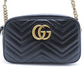 Gucci GG Marmont Shoulder Bag Black Leather
