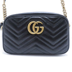Gucci GG Marmont Shoulder Bag Black Leather