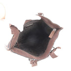 Prada Triangle Logo Leather Tweed Tote — view 7