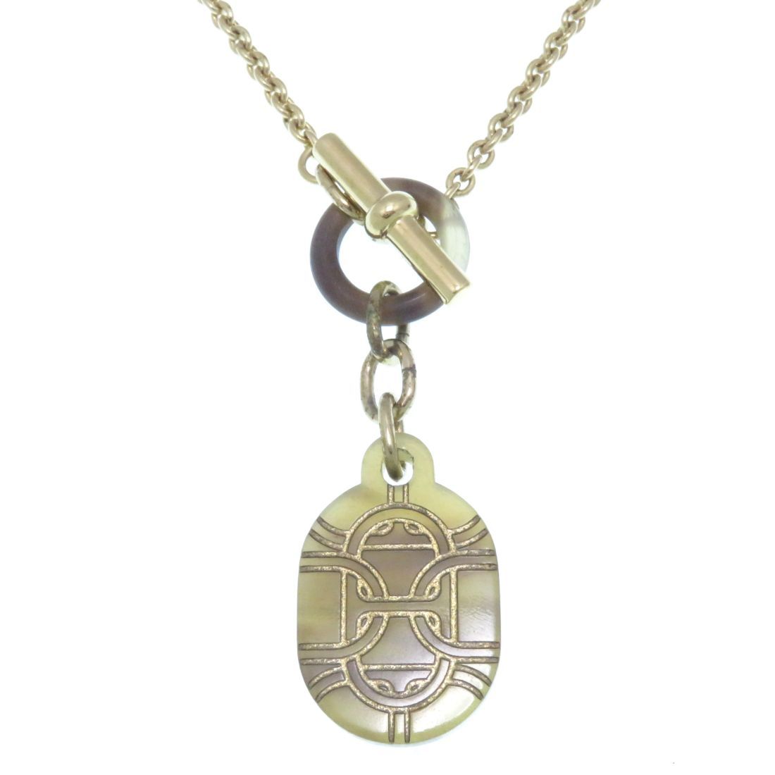 Hermes Chaine D'ancre Buffalo Horn Necklace