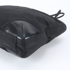 Prada Tessuto Nylon Triangle Logo Leather Tote Shoulder Black — view 4