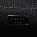 Prada Canapa 2-Way Handbag Crossbody Tote Shoulder Leather Black — view 8