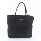 Prada Tessuto Nylon Triangle Logo Tote Shoulder Hand Black