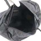Prada Tessuto Nylon Triangle Logo Tote Shoulder Hand Black — view 7