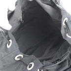 Prada Tessuto Nylon Triangle Logo Leather Backpack Black — view 7