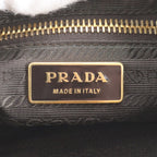 Prada Tessuto Nylon Triangle Logo Leather Shoulder Bag Crossbody Messenger — view 8