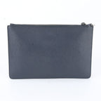Prada Saffiano Leather Clutch Pouch Navy — view 2