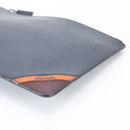 Prada Saffiano Leather Clutch Pouch Navy — view 3