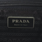Prada Tessuto Nylon Saffiano Leather Shoulder Bag Crossbody Messenger Black — view 8