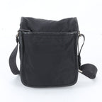 Prada Tessuto Nylon Saffiano Leather Shoulder Bag Crossbody Messenger Black — view 3
