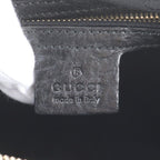 Gucci GG Canvas Calf Hair Mini Boston Leather Handbag Tote Black — view 8