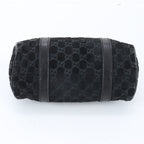 Gucci GG Canvas Calf Hair Mini Boston Leather Handbag Tote Black — view 5