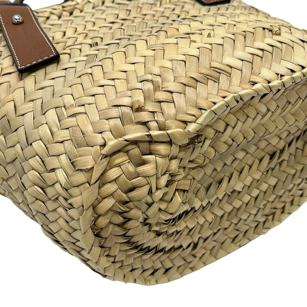 Loewe Tote Basket Beige Dark Brown Leather — view 6