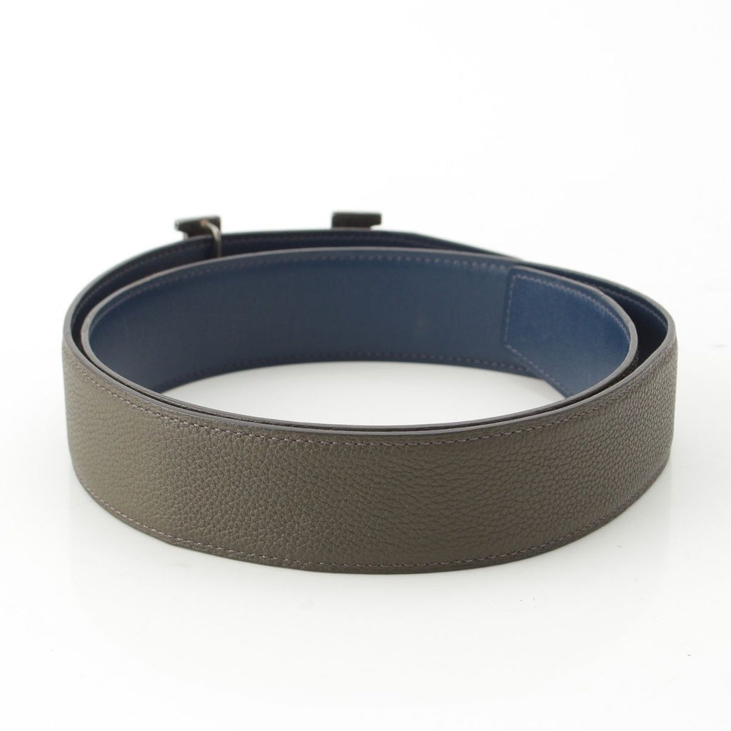 Hermes Constance Touareg Reversible H Belt Navy Gray 85 — view 2