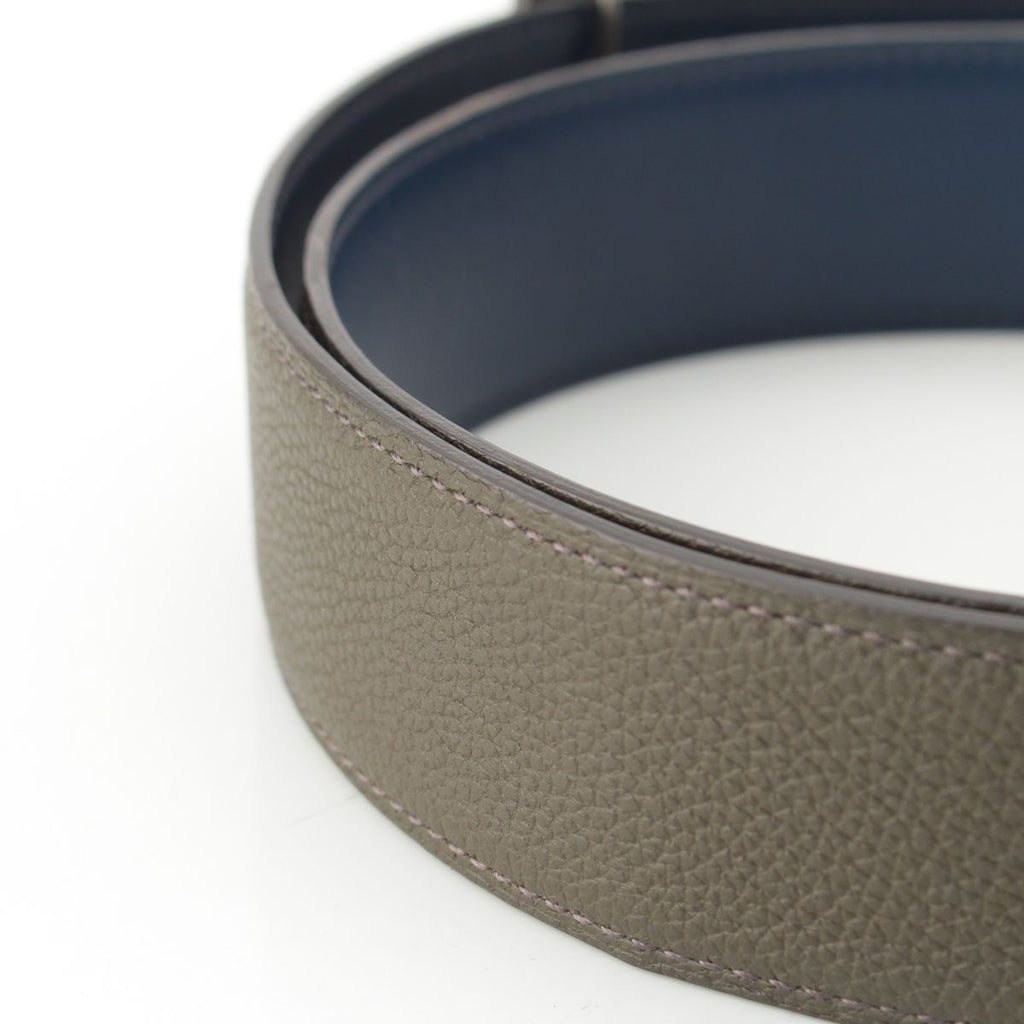 Hermes Constance Touareg Reversible H Belt Navy Gray 85 — view 4