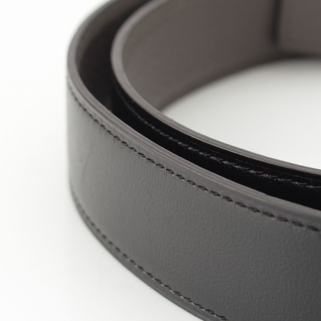 Hermes Constance Touareg Reversible H Belt Black Gray 85 — view 4