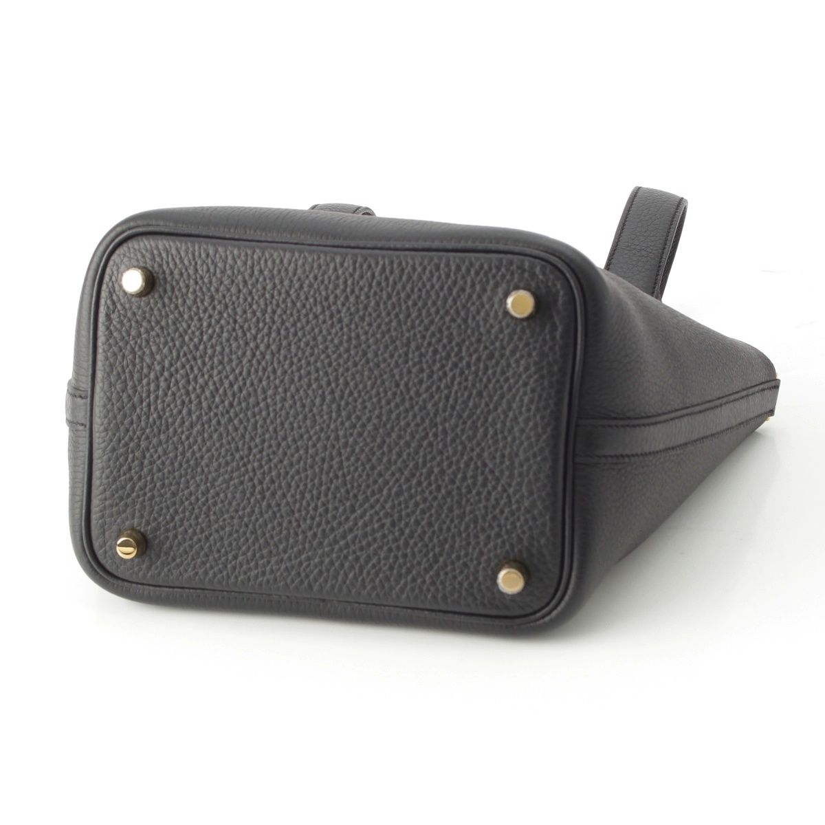 Hermes Picotin Lock PM Taurillon Clemence Handbag Black — view 5