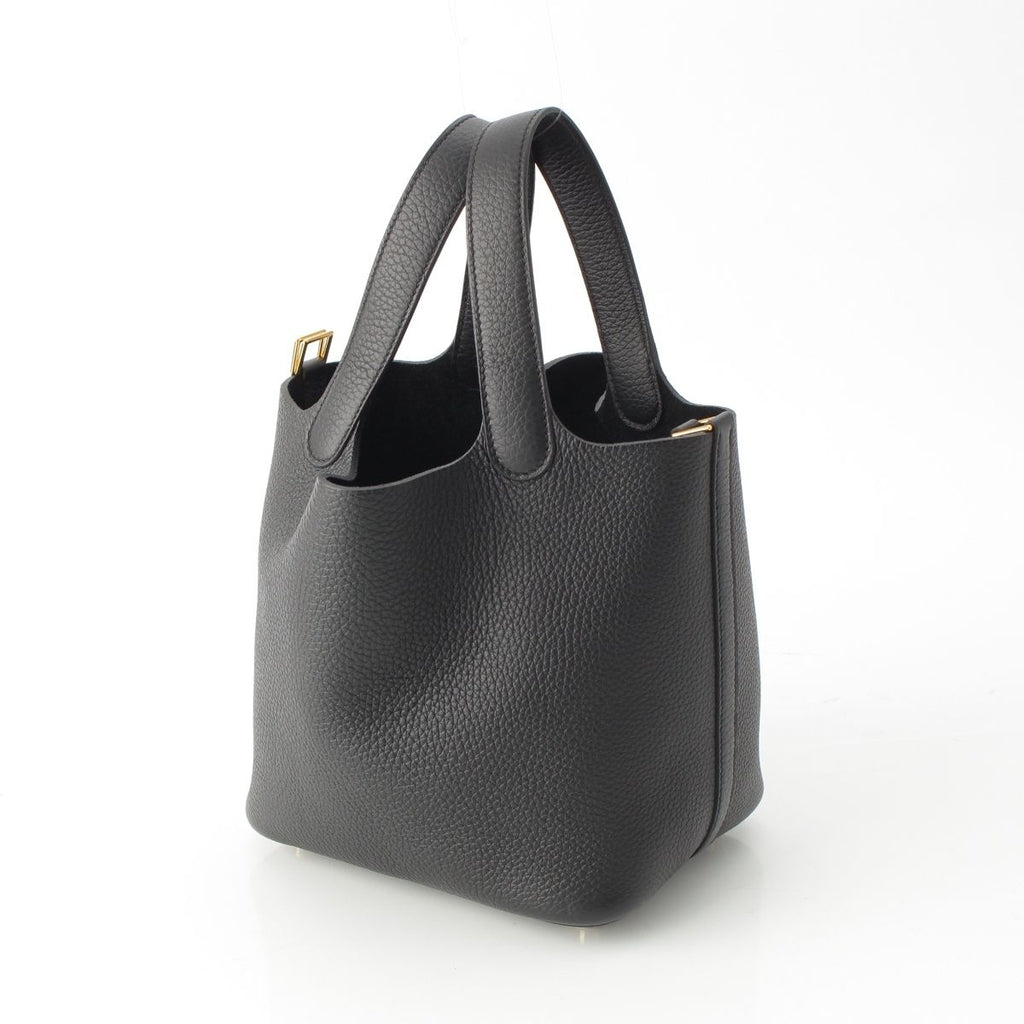 Hermes Picotin Lock PM Taurillon Clemence Handbag Black — view 2