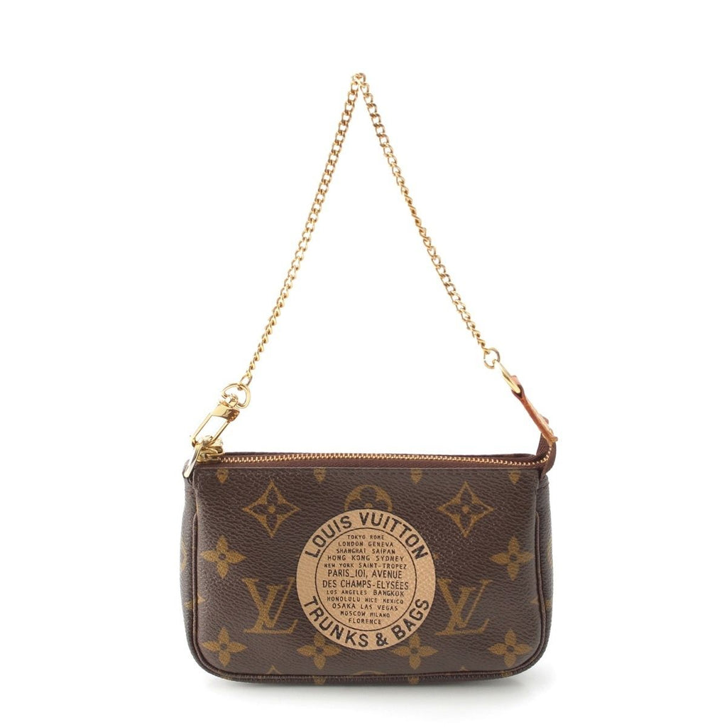 Louis Vuitton Mini Pochette Accessoires Monogram Pouch Brown