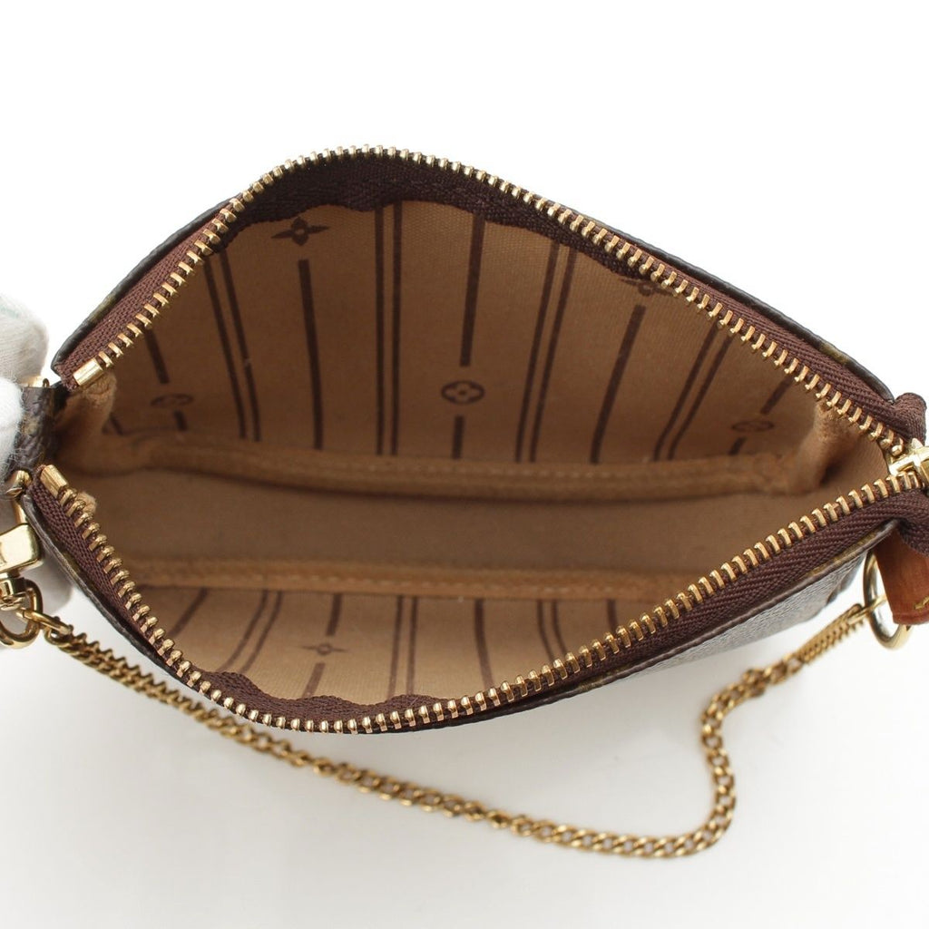 Louis Vuitton Mini Pochette Accessoires Monogram Pouch Brown — view 7