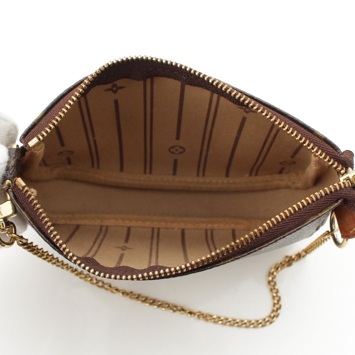 Louis Vuitton Mini Pochette Accessoires Monogram Pouch Brown — view 7