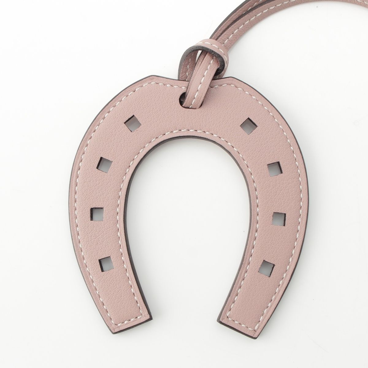 Hermes Swift Paddock Cheval Bag Charm Key Holder Glycine Keychain — view 3