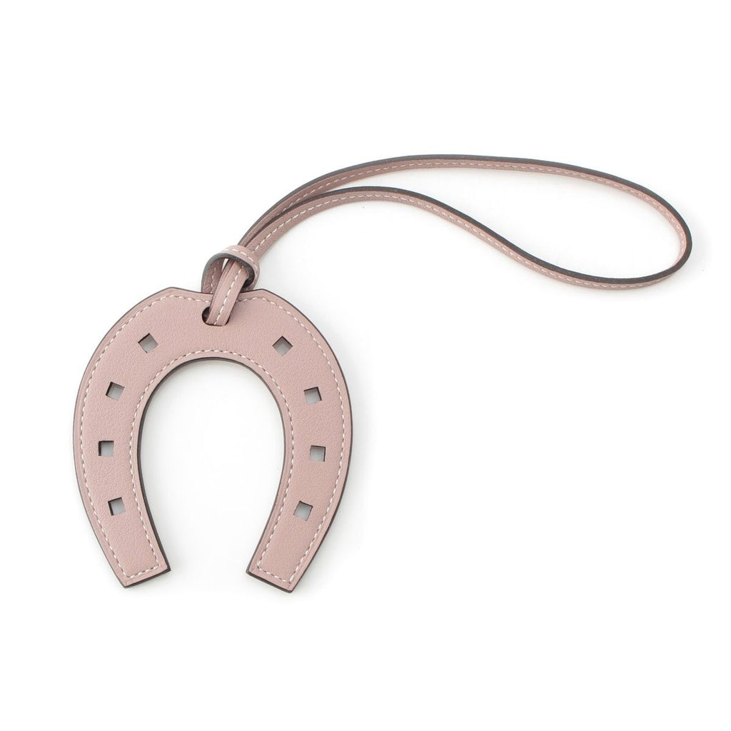 Hermes Swift Paddock Cheval Bag Charm Key Holder Glycine Keychain