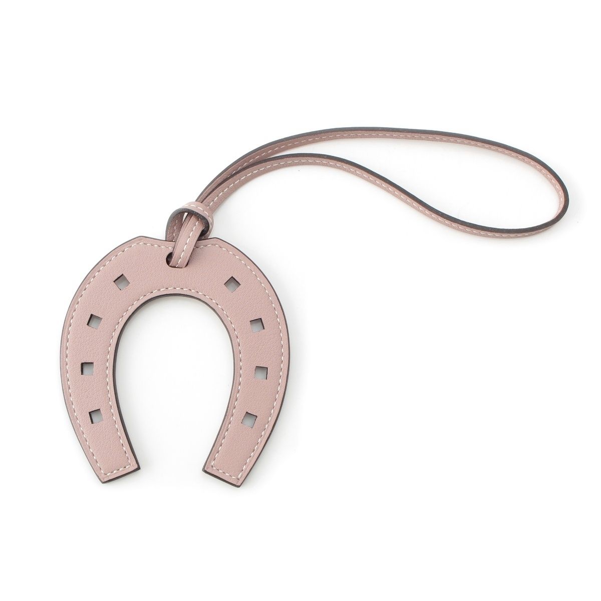 Hermes Swift Paddock Cheval Bag Charm Key Holder Glycine Keychain