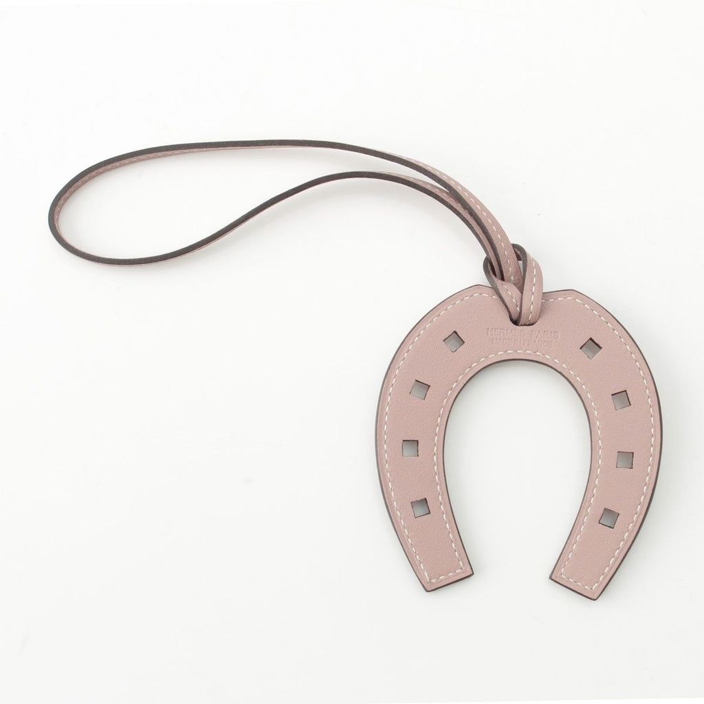 Hermes Swift Paddock Cheval Bag Charm Key Holder Glycine Keychain — view 2