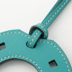 Hermes Swift Paddock Cheval Bag Charm Key Holder Blue Paon Keychain — view 7
