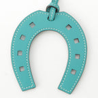 Hermes Swift Paddock Cheval Bag Charm Key Holder Blue Paon Keychain — view 3