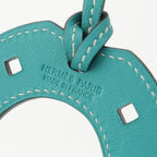 Hermes Swift Paddock Cheval Bag Charm Key Holder Blue Paon Keychain — view 6