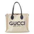 Gucci GG Supreme Canvas Logo Print Tote Ivory