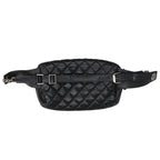 Chanel Quilted Silver Calfskin Leather Belt Bag — view 2