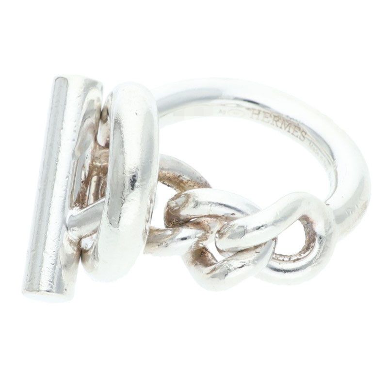 Hermes Croisette Silver Ring — view 4