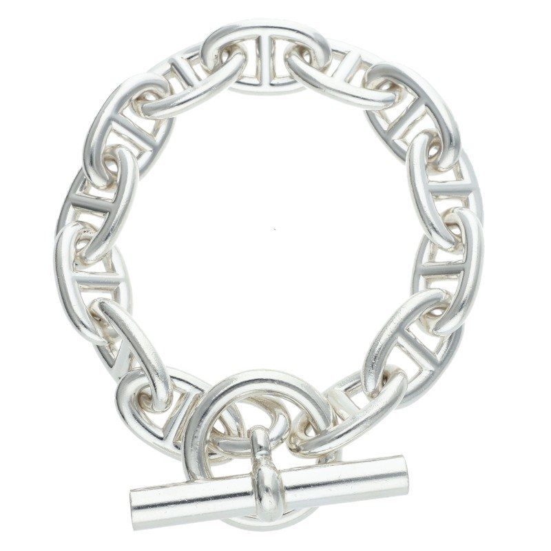 Hermes Chaine D'ancre TGM Silver Bracelet