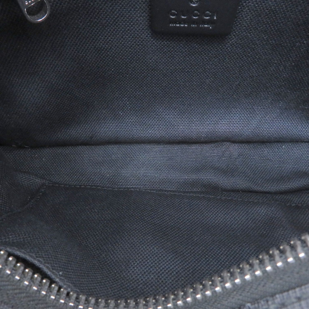 Gucci GG Supreme Waist Bag Black Leather Canvas — view 5