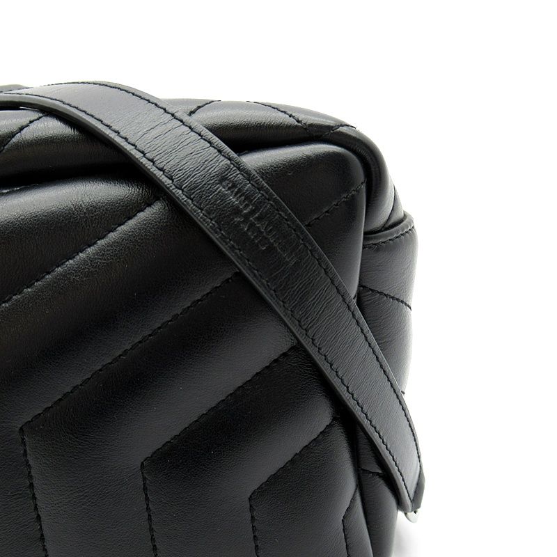 Saint Laurent Loulou Shoulder Bag Calfskin Black — view 2