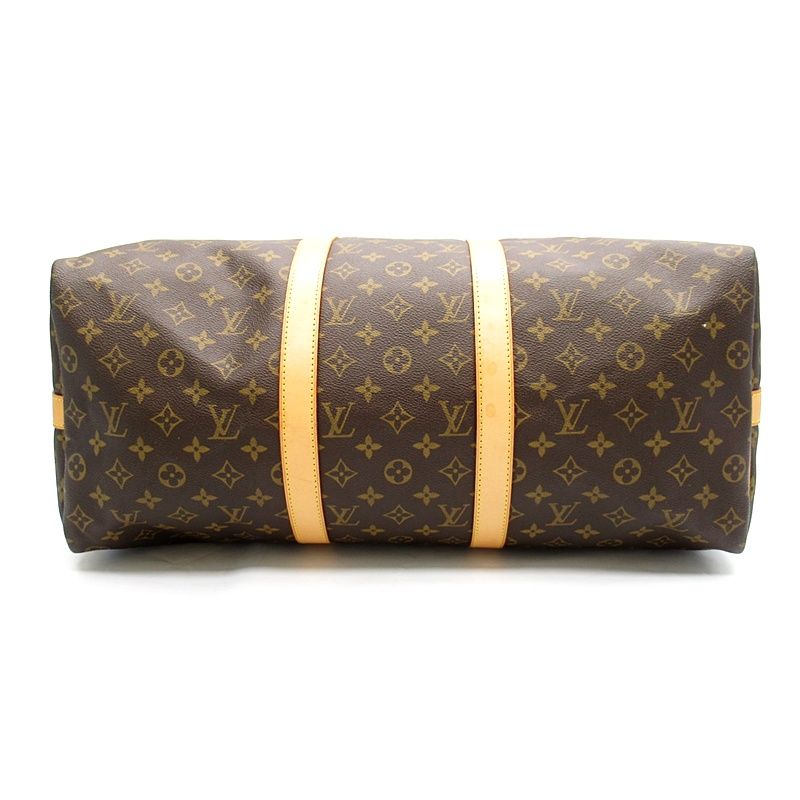 Louis Vuitton Keepall Bandouliere 50 Monogram Boston Bag Brown — view 6