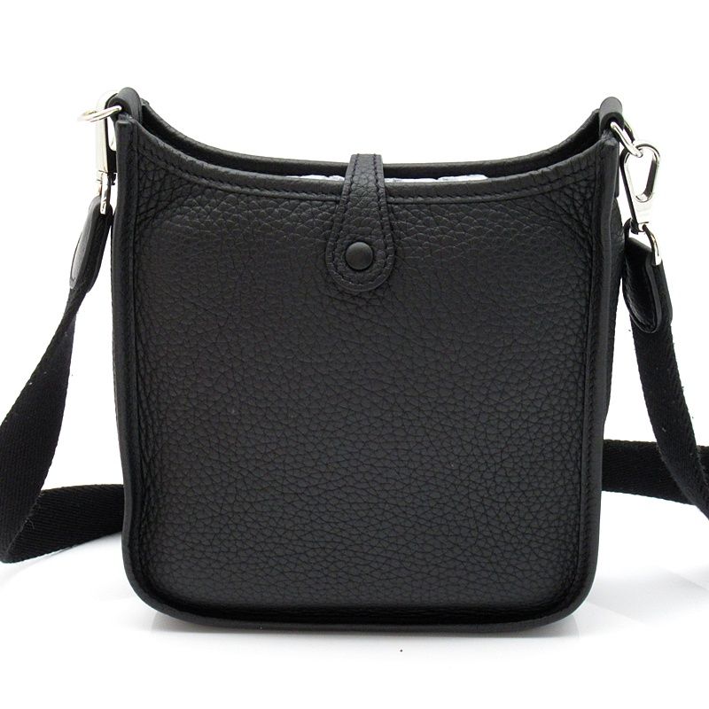 Hermes Evelyne TPM Amazon Taurillon Clemence Shoulder Bag Black — view 3