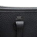 Hermes Evelyne TPM Amazon Taurillon Clemence Shoulder Bag Black — view 7