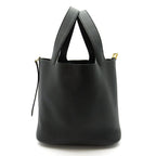 Hermes Picotin Lock MM Taurillon Clemence Handbag Noir — view 4