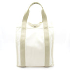 Hermes Sac de Plage Nomade PM Canvas Tote Beige White